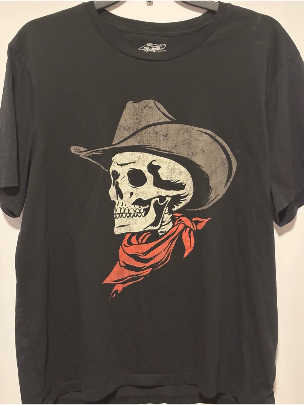 Wrangler Black Graphic Skull Cowboy Short-Sleeve T-Shirt
